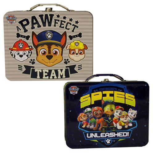 Paw Patrol Large Carry All Embossed Tin Lunch Box Set